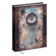 Zsebnaptár REALSYSTEM 2 Day B/6 kétnapos álló fehér lapos Térkép 2026.