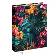 Zsebnaptár REALSYSTEM 2 Day B/6 kétnapos álló fehér lapos Tropical 2026.