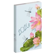 Zsebnaptár REALSYSTEM Flexi álló fehér lapos lótusz 2026.