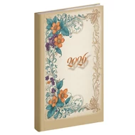 Zsebnaptár REALSYSTEM Picture álló fehér lapos Vintage 2026.