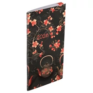 Zsebnaptár REALSYSTEM zsebirka álló fehér lapos Teavirág 2026.