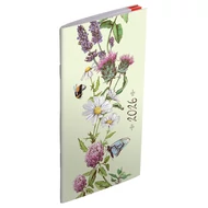 Zsebnaptár REALSYSTEM zsebirka álló fehér lapos herbárium 2026.