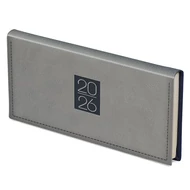 Zsebnaptár TOPTIMER Classic C030 fekvő sárga lapos szürke 2026.