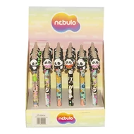 Zseléstoll NEBULO nyomógombos radírozható 0,7 mm Panda