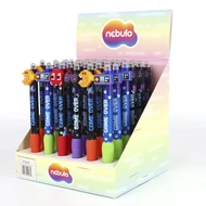 Zseléstoll NEBULO nyomógombos radírozható 0,7 mm Pixel gamer