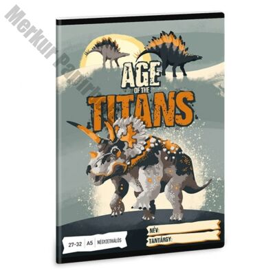 Füzet ARS UNA A/5 32 lapos kockás 27-32 Age Of The Titans