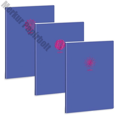 Füzet ARS UNA A/4 40 lapos Extra kapcsos vonalas Soft Touch Violet Spring