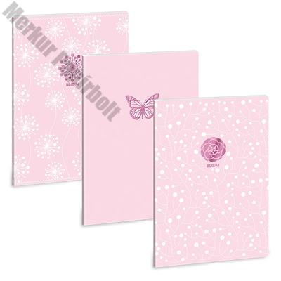 Füzet ARS UNA A/4 40 lapos Extra kapcsos kockás Soft Touch Pink Spring