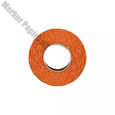 Árazószalag FORTUNA 22x12 mm perforált narancssárga 10 tekercs/csomag