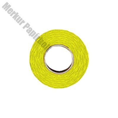 Árazószalag FORTUNA 22x12mm perforált sárga 10 tekercs/csomag