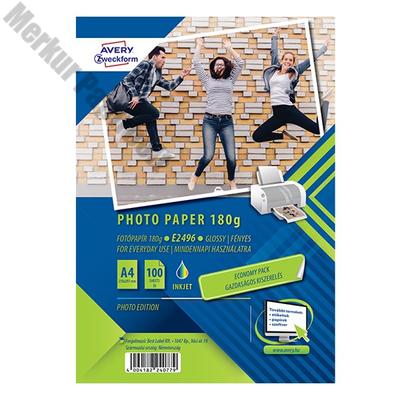 Fotópapír AVERY E2796 A/4 inkjet fényes 180 gr 100 ív/doboz