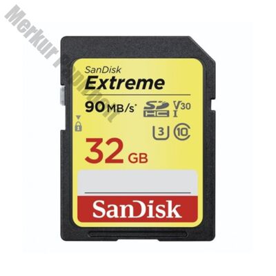 Memóriakártya SANDISK SDHC Extreme U3 V30 32 GB