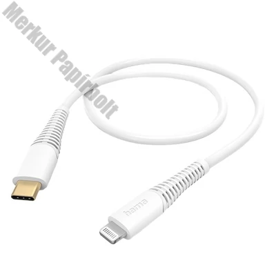 Adatkábel HAMA Lightning/USB-C 1,5m fehér