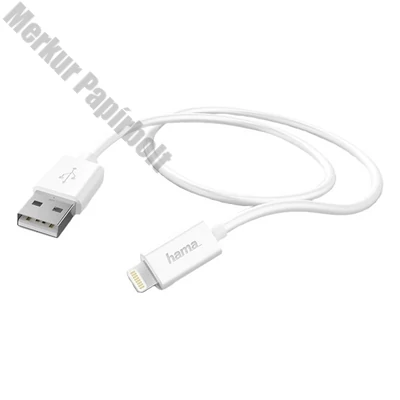 Adatkábel HAMA Lightning 1m fehér