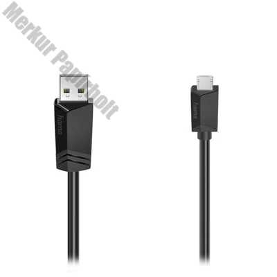 Adatkábel HAMA Micro-USB 2.0 3m fekete
