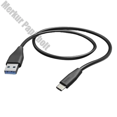 Adatkábel HAMA USB-C/USB-A 1,5m fekete