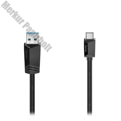Adatkábel HAMA USB-C/USB-A 1,8m fekete