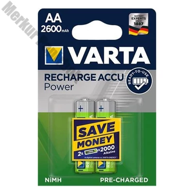 Akkumulátor ceruza VARTA Power AA előtöltött 2x2600mAh