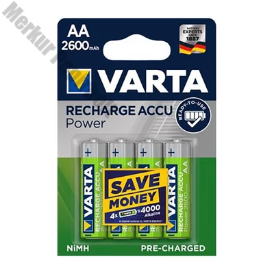 Akkumulátor ceruza VARTA Recharge Accu Power AA 4x2600 mAh