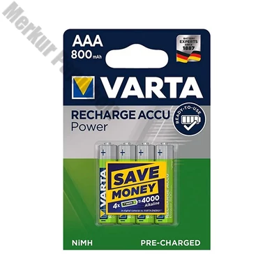 Akkumulátor mikro VARTA Recharge Accu Power AAA 4x800 mAh