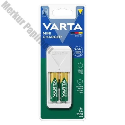Akkumulátor töltő VARTA Mini + AA 2x2100 mAh