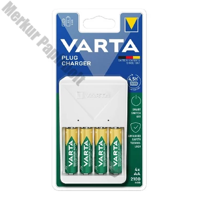 Akkumulátor töltő VARTA Plug + AA 4x2100 mAh