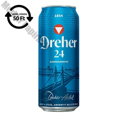 Alkoholmentes sör DREHER 24 0,0% 500 ml DRS