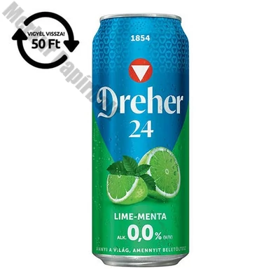 Alkoholmentes sör DREHER 24 lime-menta 0,0% 500 ml DRS