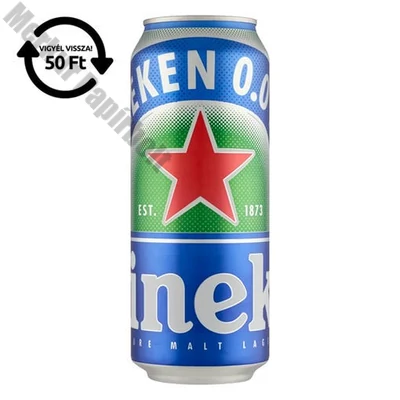 Alkoholmentes sör HEINEKEN 0,0% 500 ml DRS