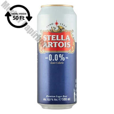 Alkoholmentes sör STELLA ARTOIS 0,0% 500 ml DRS
