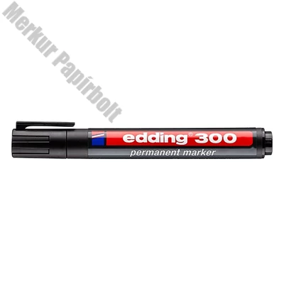 Alkoholos marker EDDING 300 kerek fekete