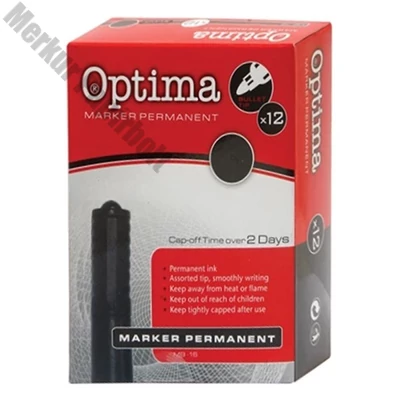 Alkoholos marker OPTIMA kerek fekete