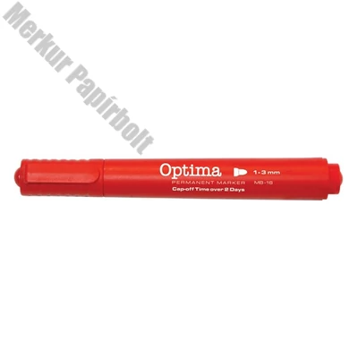 Alkoholos marker OPTIMA kerek piros