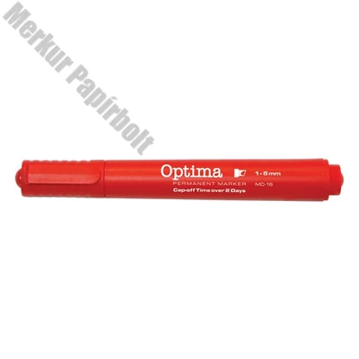 Alkoholos marker OPTIMA vágott piros