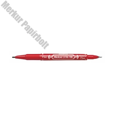 Alkoholos marker kétvégű ZEBRA Mckie Extra Fine piros