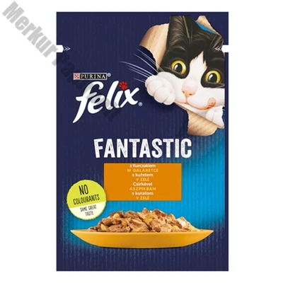 Állateledel alutasakos FELIX Fantastic macskáknak csirke aszpikban 85 g