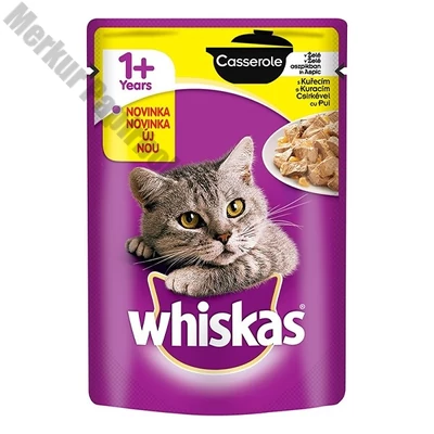 Állateledel alutasakos WHISKAS Casserole macskáknak csirke 85 g