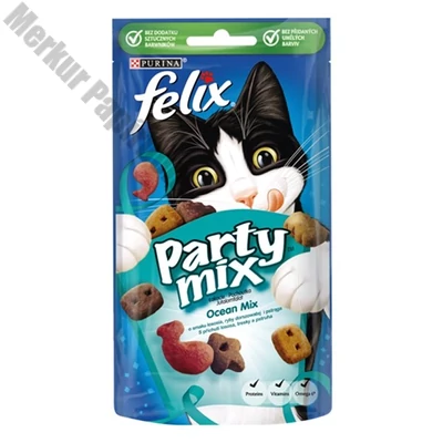 Állateledel jutalomfalat FELIX Party Mix Ocean Mix macskáknak 60 g