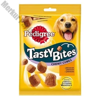 Állateledel jutalomfalat PEDIGREE Tasty Bites Chewy Cubes kutyáknak 130 g