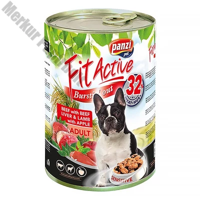 Állateledel konzerv PANZI FitActive kutyának marha- és bárányhússal, májjal 1240 g