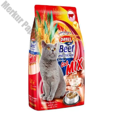 Állateledel száraz PANZI Cat-Mix marha és csirke felnőtt macskáknak 400 g