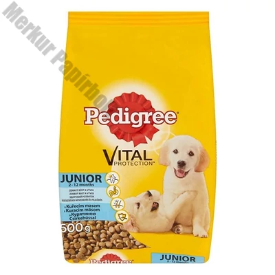 Állateledel száraz PEDIGREE Junior Medium kutyáknak csirke 500 g