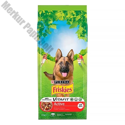 Állateledel száraz PURINA Friskies Vitafit Active kutyáknak marhahússal 3 kg