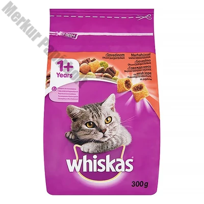 Állateledel száraz WHISKAS macskáknak marhahússal 300 g