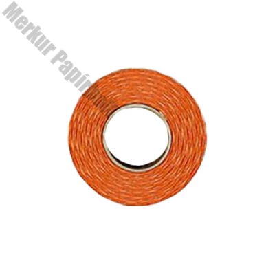 Árazószalag FORTUNA 25x16 mm perforált narancssárga 10 tekercs/csomag