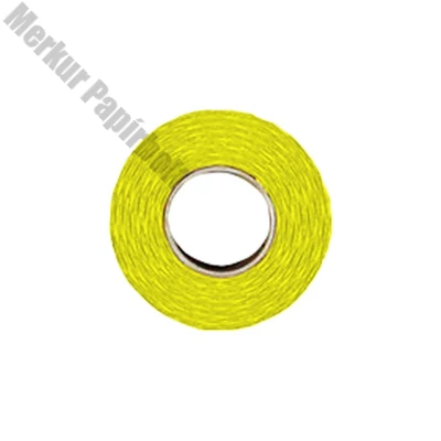 Árazószalag FORTUNA 25x16 mm perforált sárga 10 tekercs/csomag