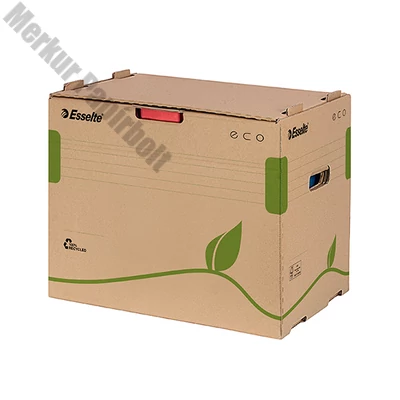 Archiváló konténer iratrendezőnek ESSELTE Eco 427x343x305 mm előre nyíló tetővel barna