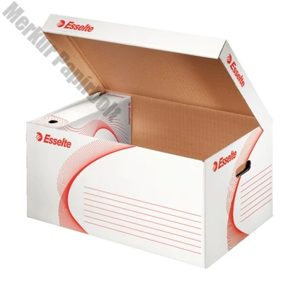 Archiváló konténer dobozoknak ESSELTE 365x255x550 mm felfelé nyíló tetővel fehér