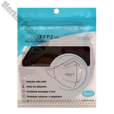 Arcmaszk színes egyszer használatos FFP2/KN95 vegyes felnőtt méret 1 darabos