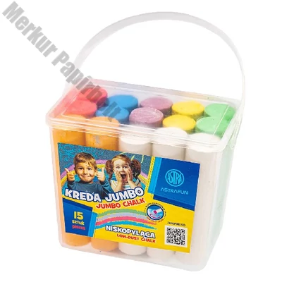 Aszfaltkréta ASTRA FUN vödrös jumbo 15 darabos